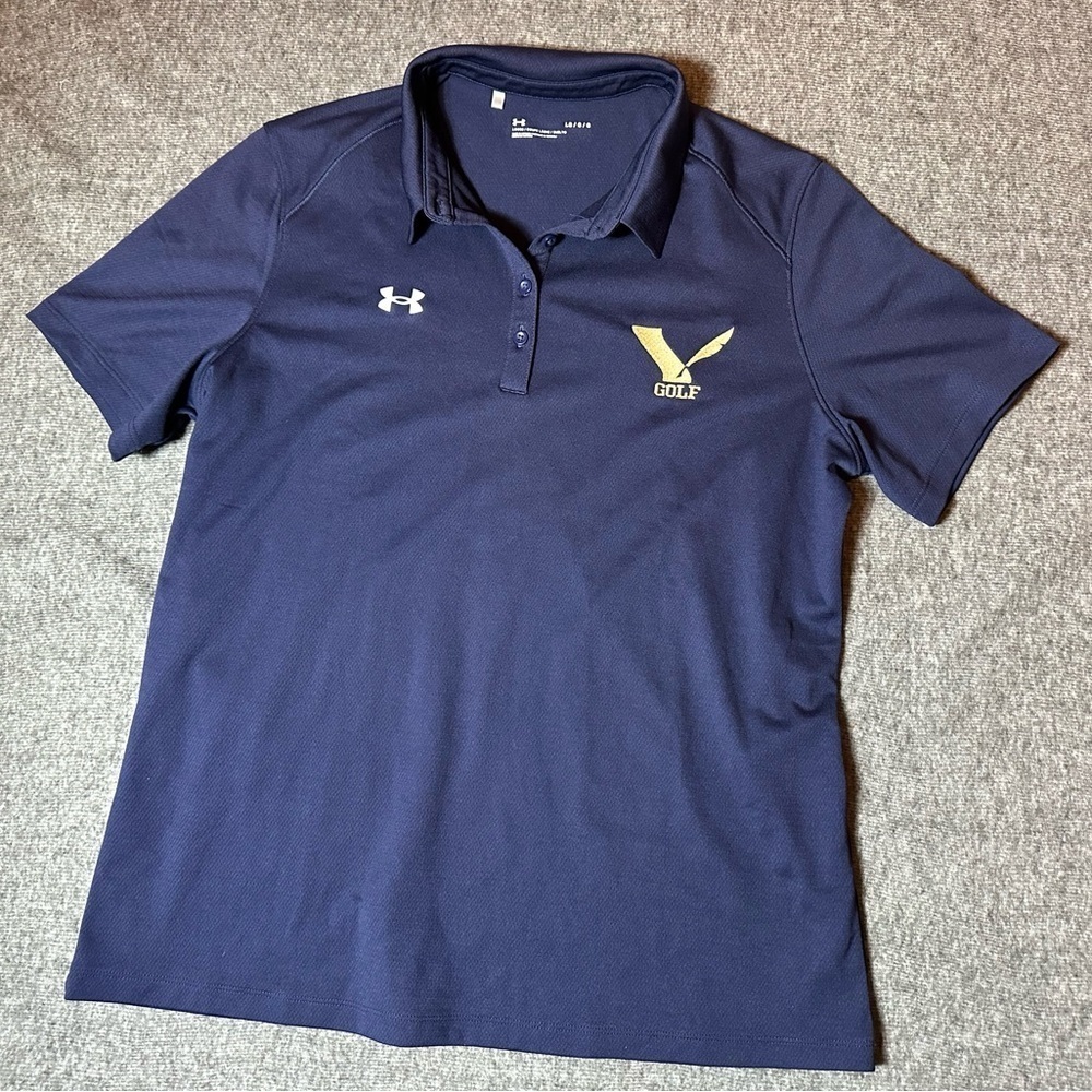 Under Armour Shirt Mens Large Blue Golf Polo Performance‎ Preppy Dri-fit Top